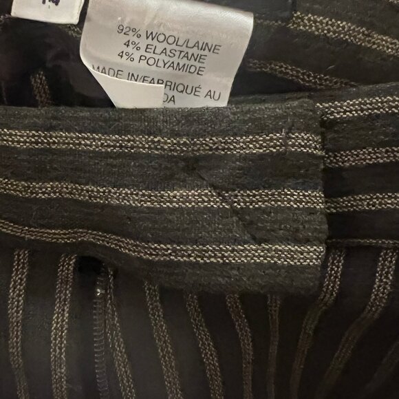 Franco Mirabelli Pinstripe Wool Suit Set - Charcoal Grey - Size 12 - Picture 10 of 10